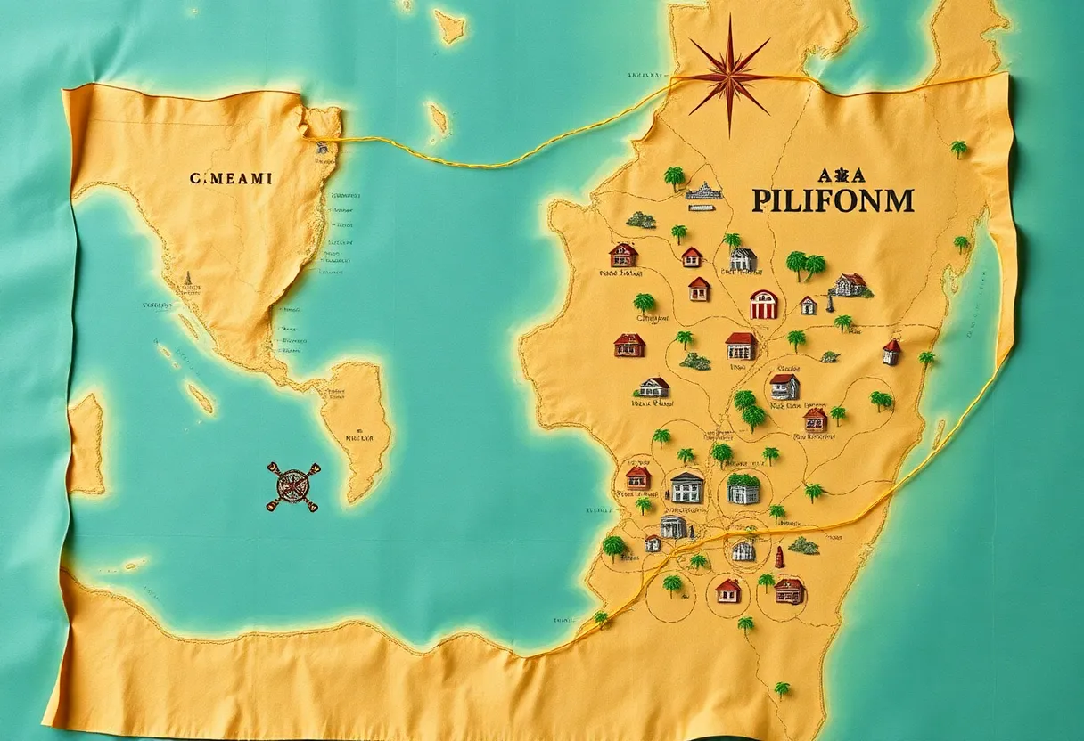 Treasure map leading to hidden assets in Miami.