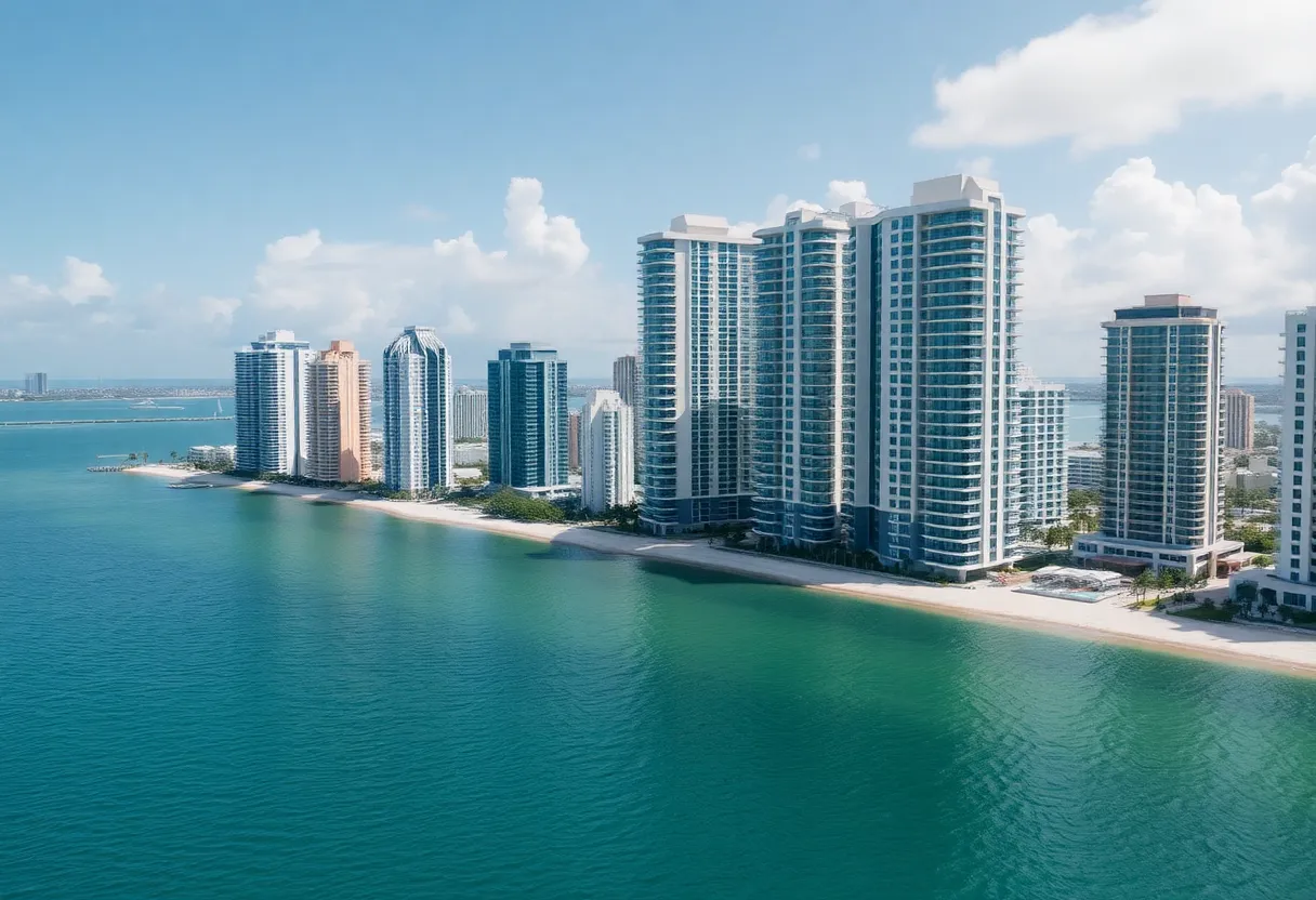 Luxury high-rises sinking into Miami's coast.