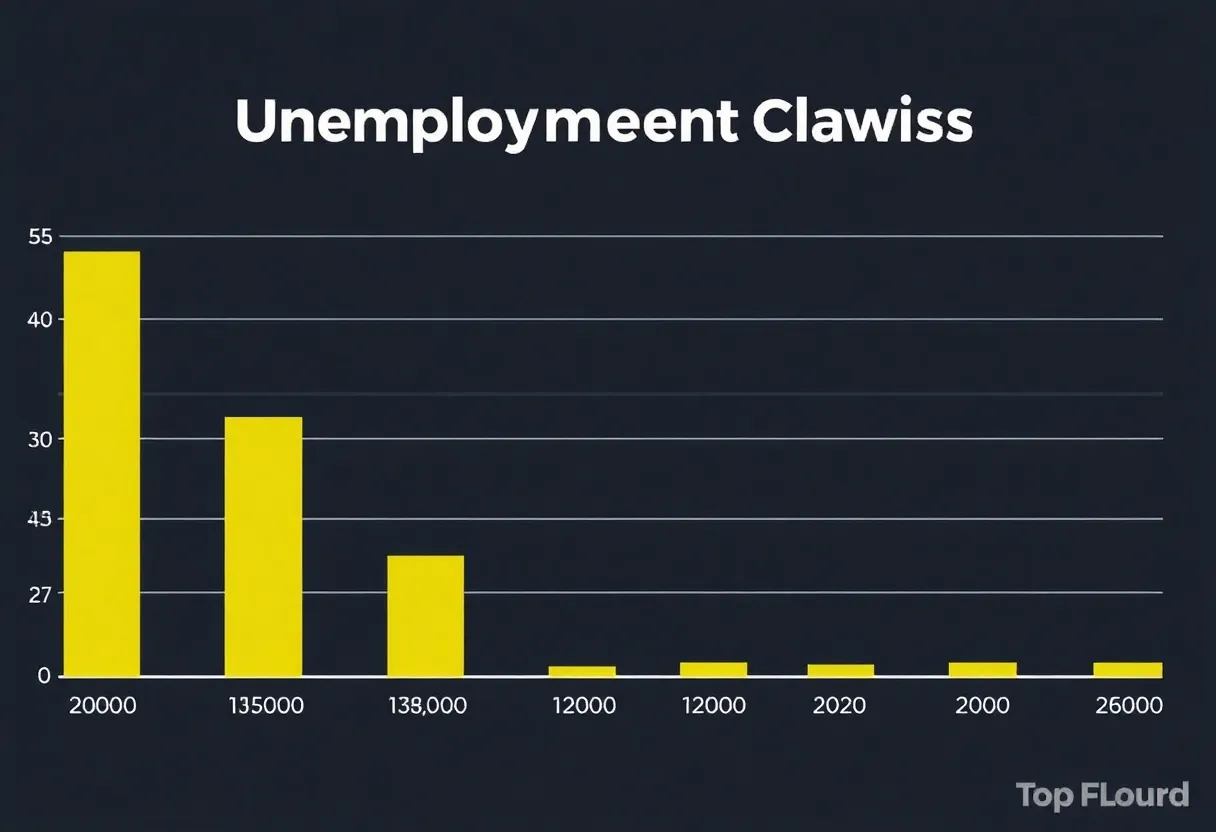 Graph showing declining unemployment claims in Florida