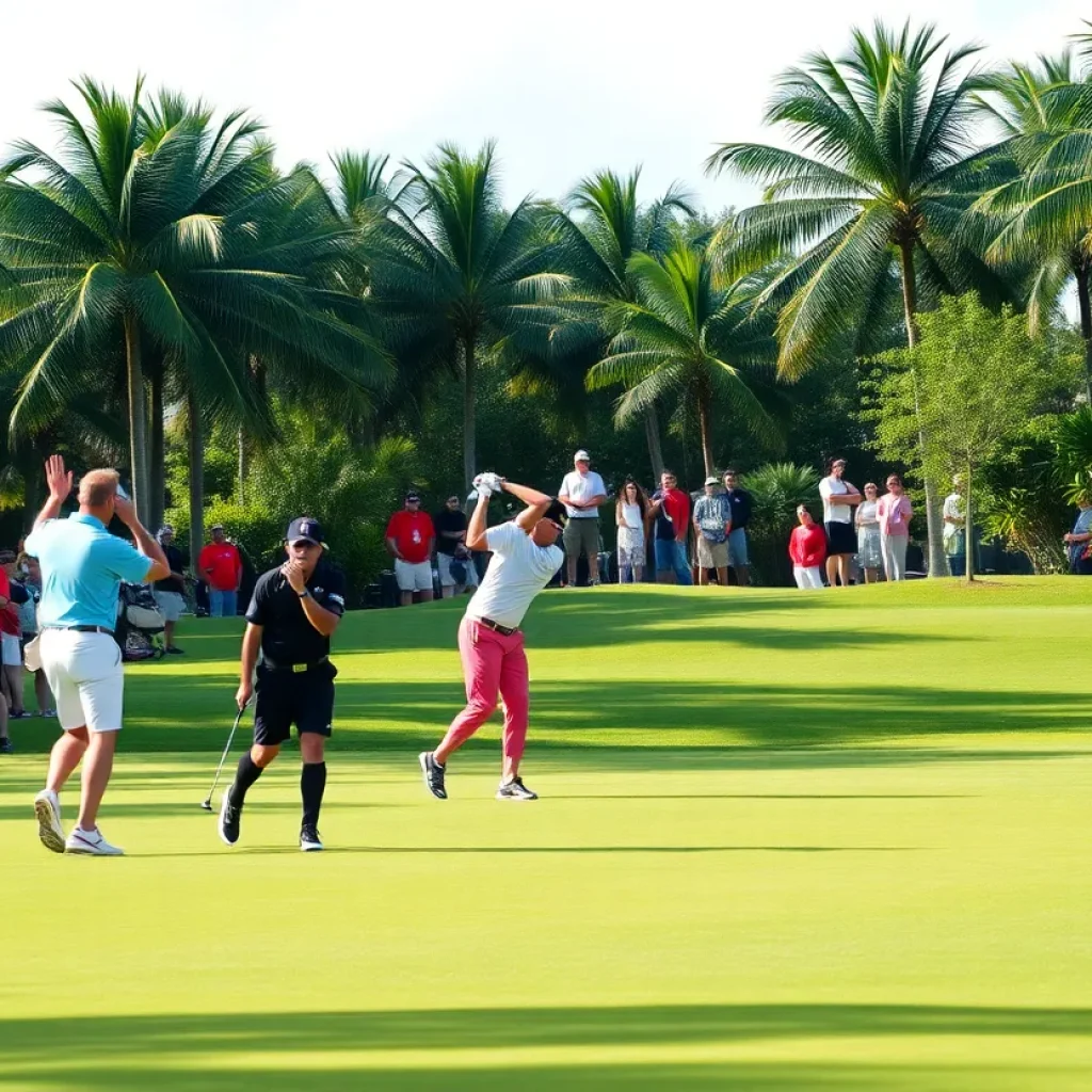 Young golfers competing at the Dixie Amateur 2024 in South Florida