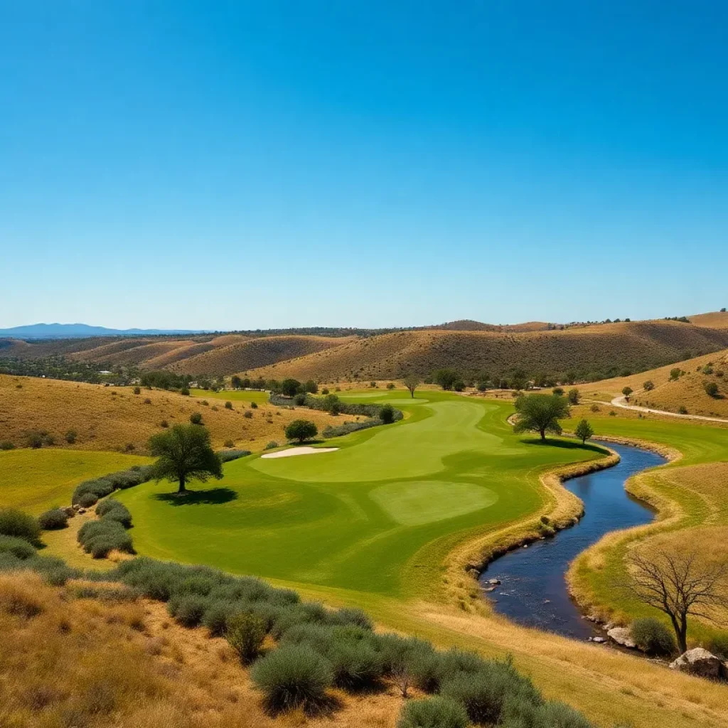 Fields Ranch East golf course with rolling hills