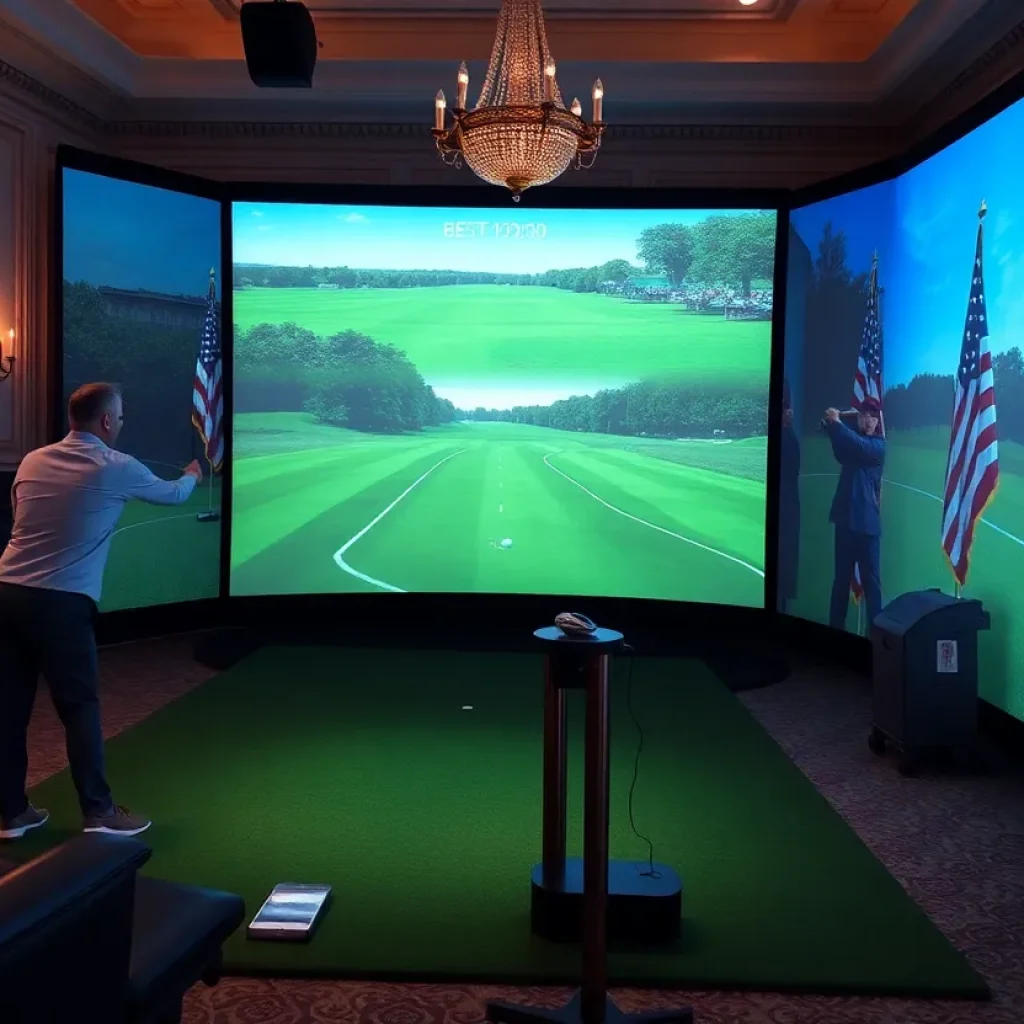 High-tech golf simulator in Florida Governor's Mansion