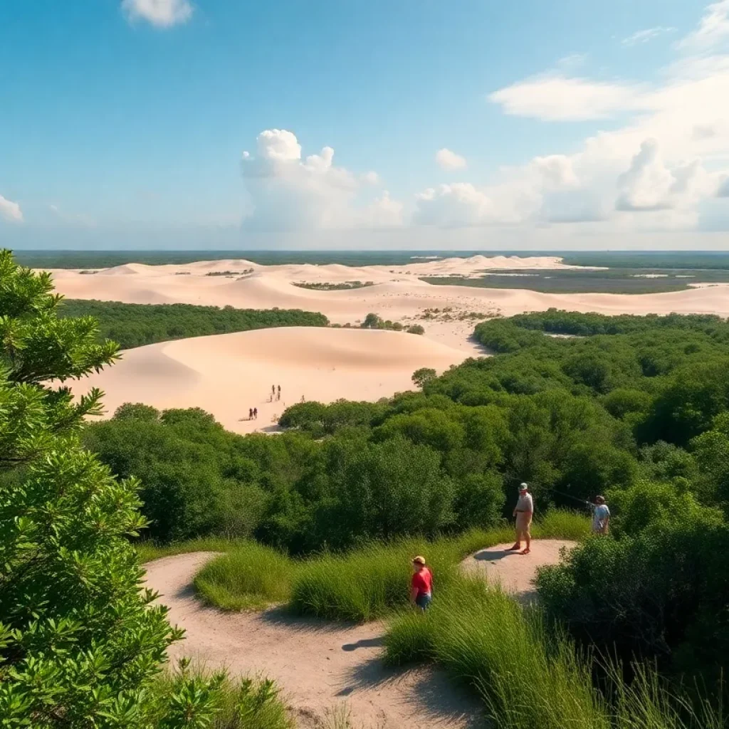 A picturesque view of a Florida state park with lush greenery