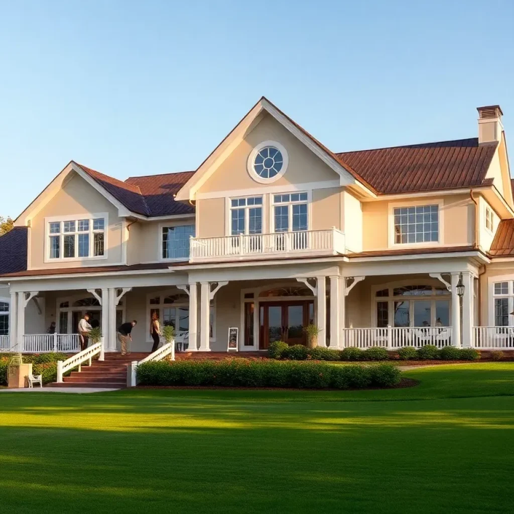 Newly renovated golf clubhouse with modern design