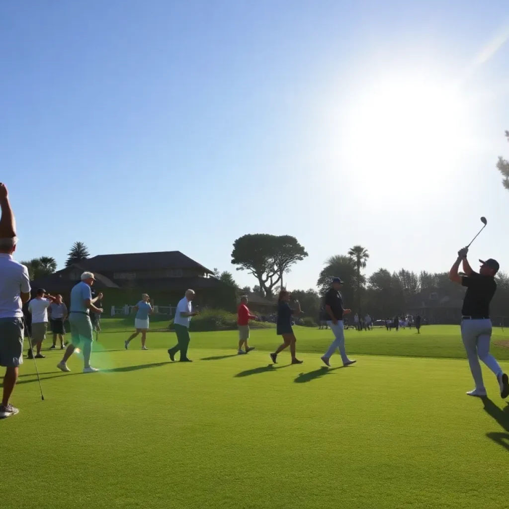 Golfers preparing for the Grant Thornton Invitational 2024 at Tiburon Golf Club in Florida.