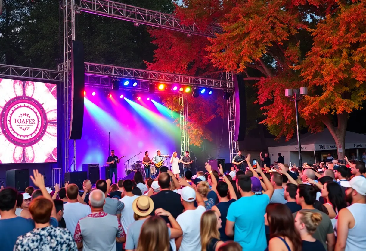 Crowd enjoying a live music performance at the Orlando Fall Music Festival 2024