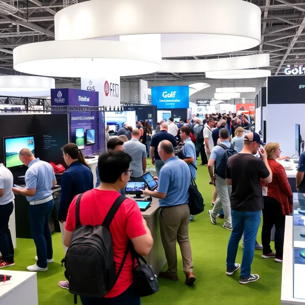 Attendees exploring advanced golf technologies at the PGA Show 2025.