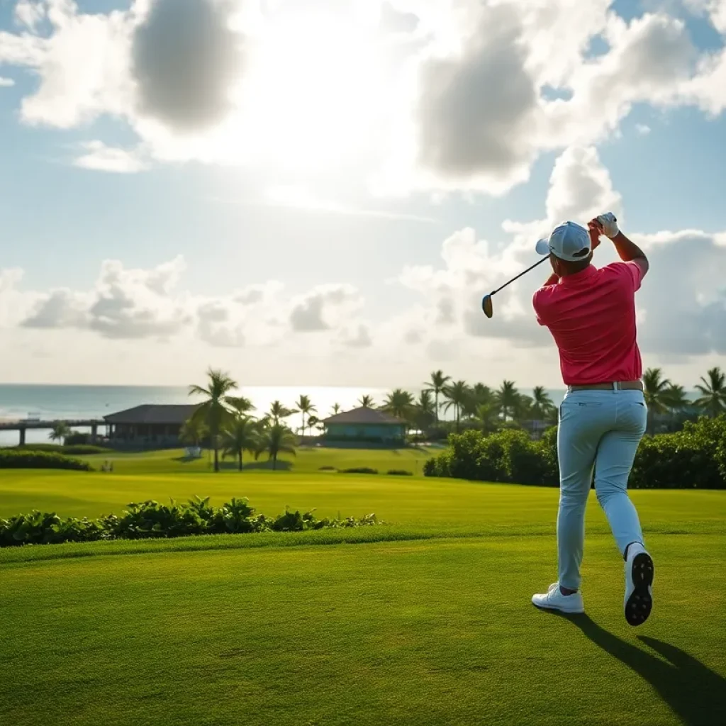 Scottie Scheffler celebrating his victory at the Hero World Challenge
