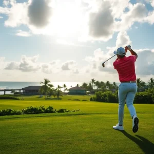 Scottie Scheffler celebrating his victory at the Hero World Challenge