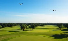 Golfers playing at Soleta Golf Club in Myakka City