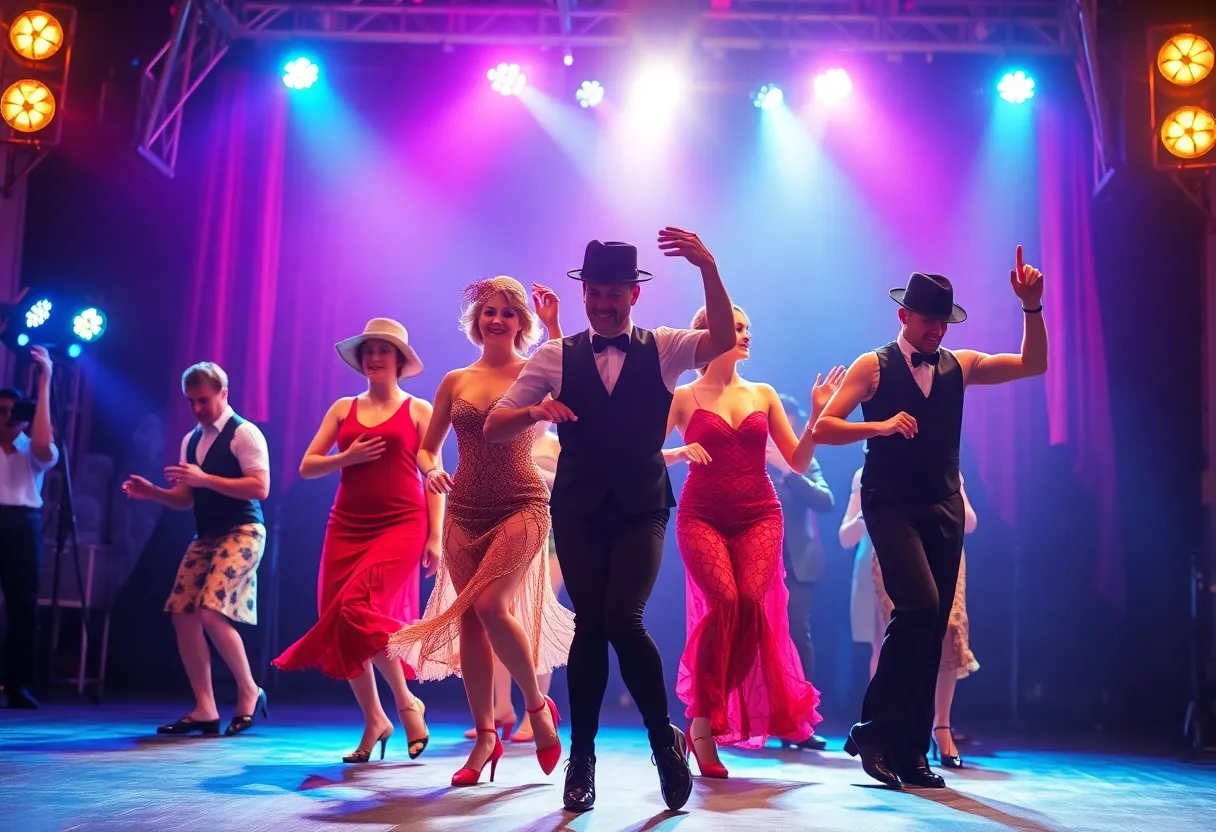 A lively performance scene from Some Like It Hot musical