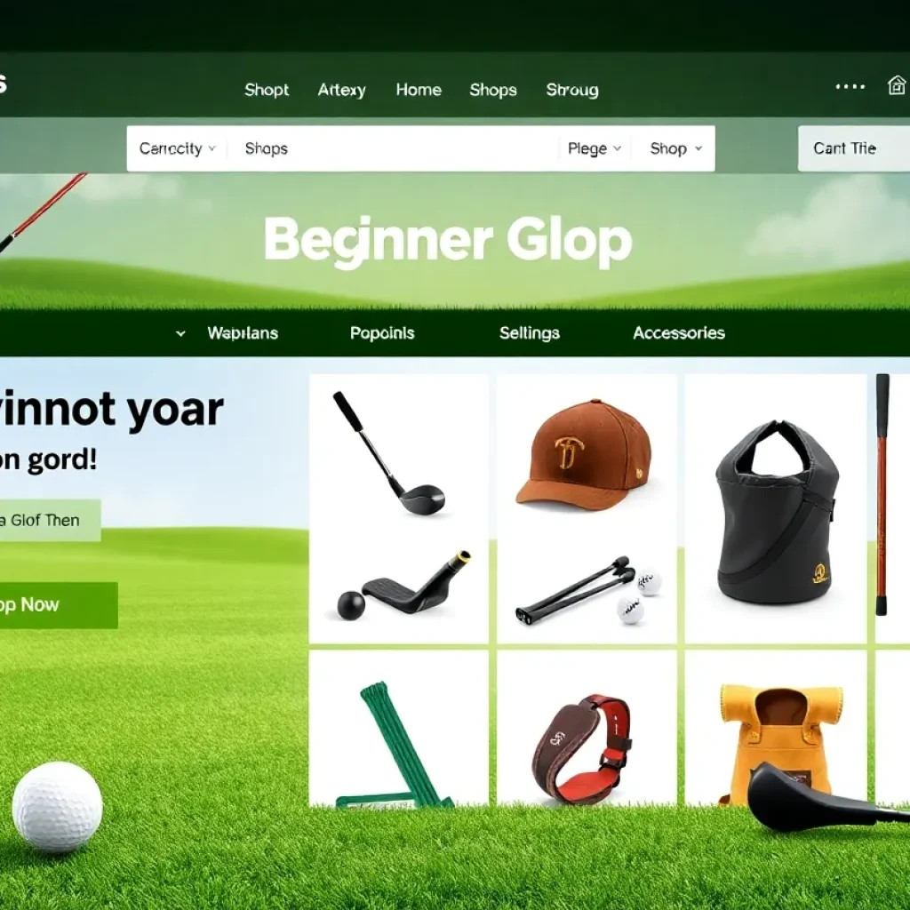 Topgolf Online Shop featuring beginner golf gear