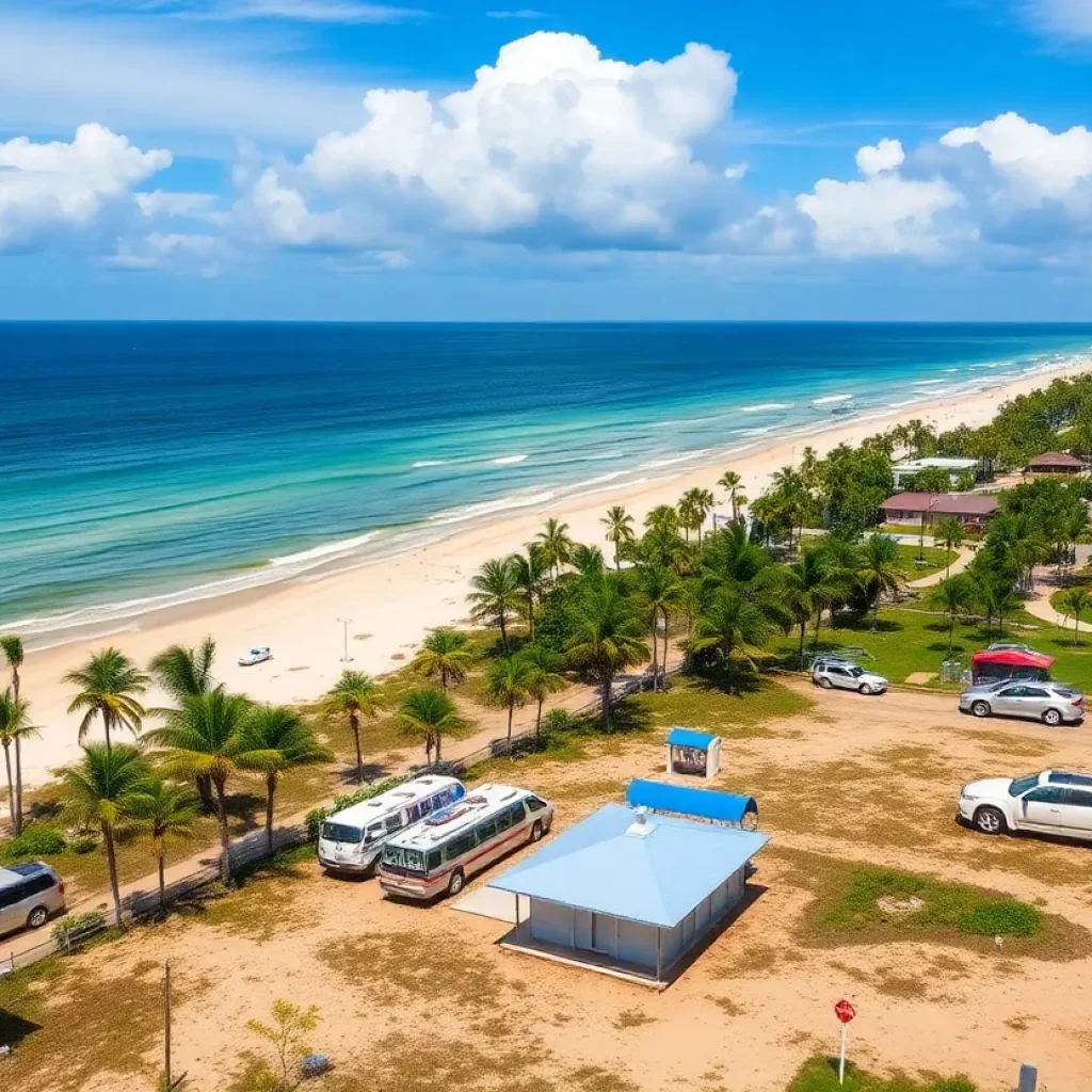 Coastal view of Vero Beach with stormy skies