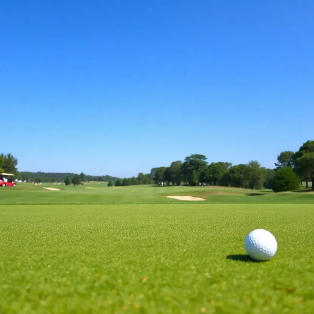 Amateur golfers competing at the Dixie Amateur Tournament