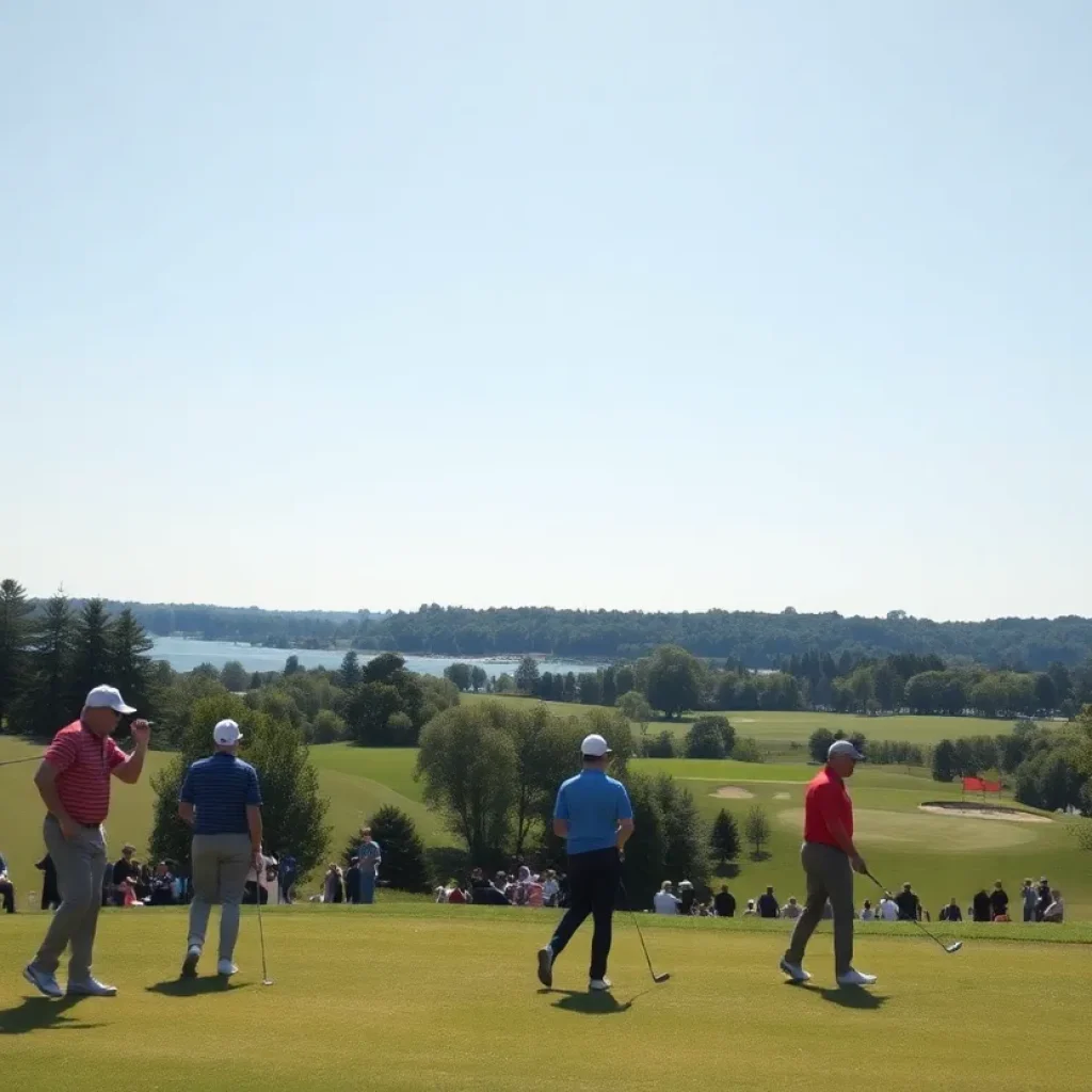 Worch winning the Dixie Amateur tournament on a beautiful golf course.