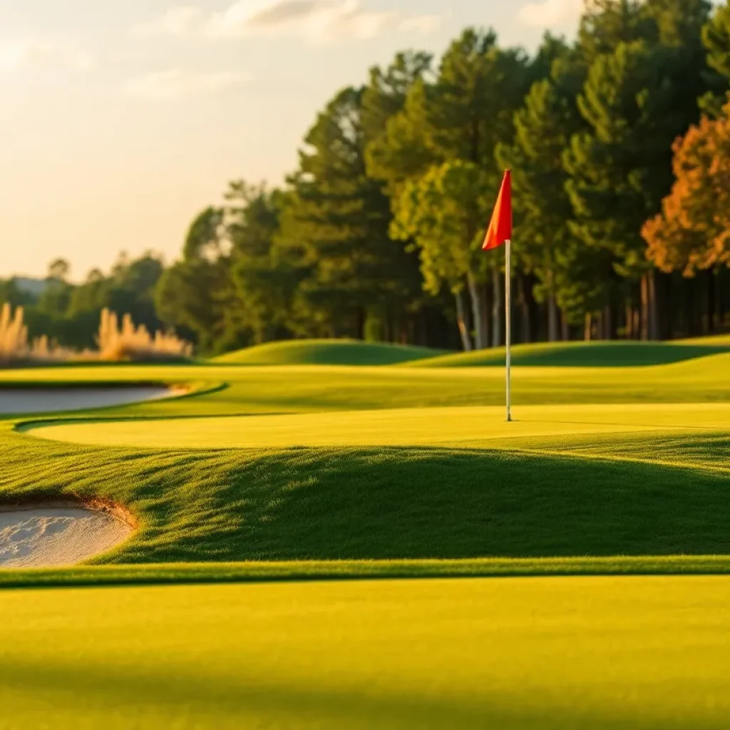 Close Up of a Beautiful Golf Course