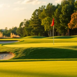Close Up of a Beautiful Golf Course