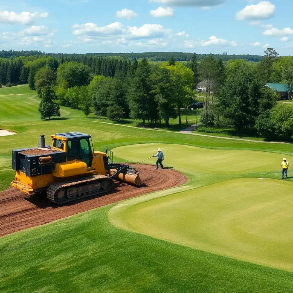 Workers restoring Baltusrol Golf Club's Upper Course