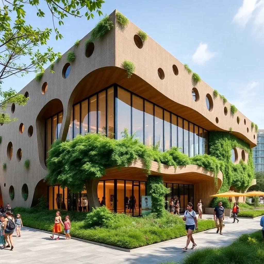 Artistic rendering of the renovated Bobby Jones Clubhouse as an arts center