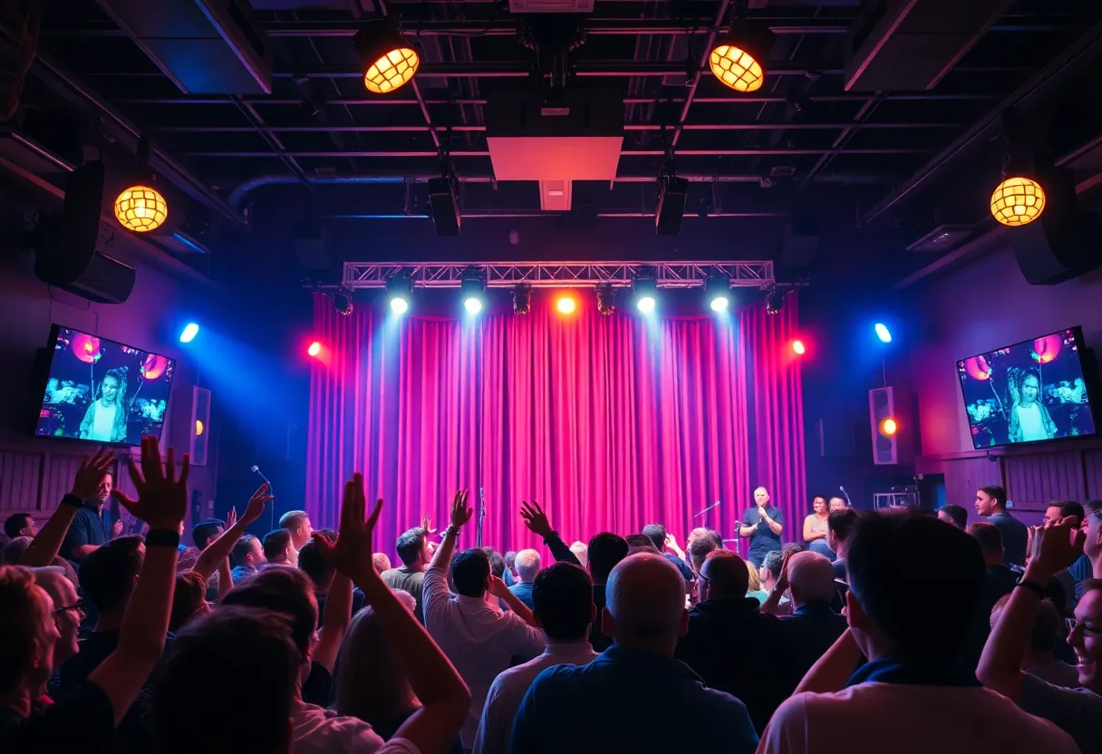 Audience enjoying a comedy show at Bonkerz Comedy Club