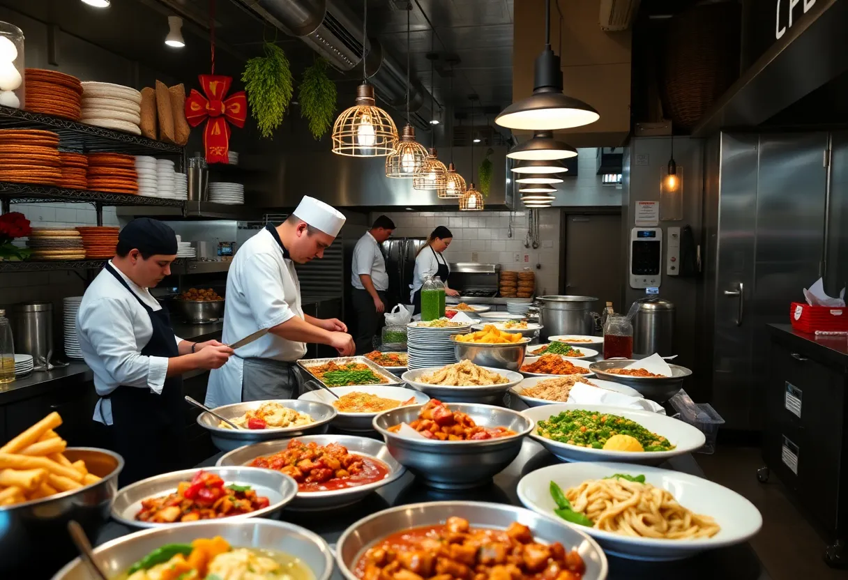A colorful array of dishes representing Central Florida's culinary diversity.