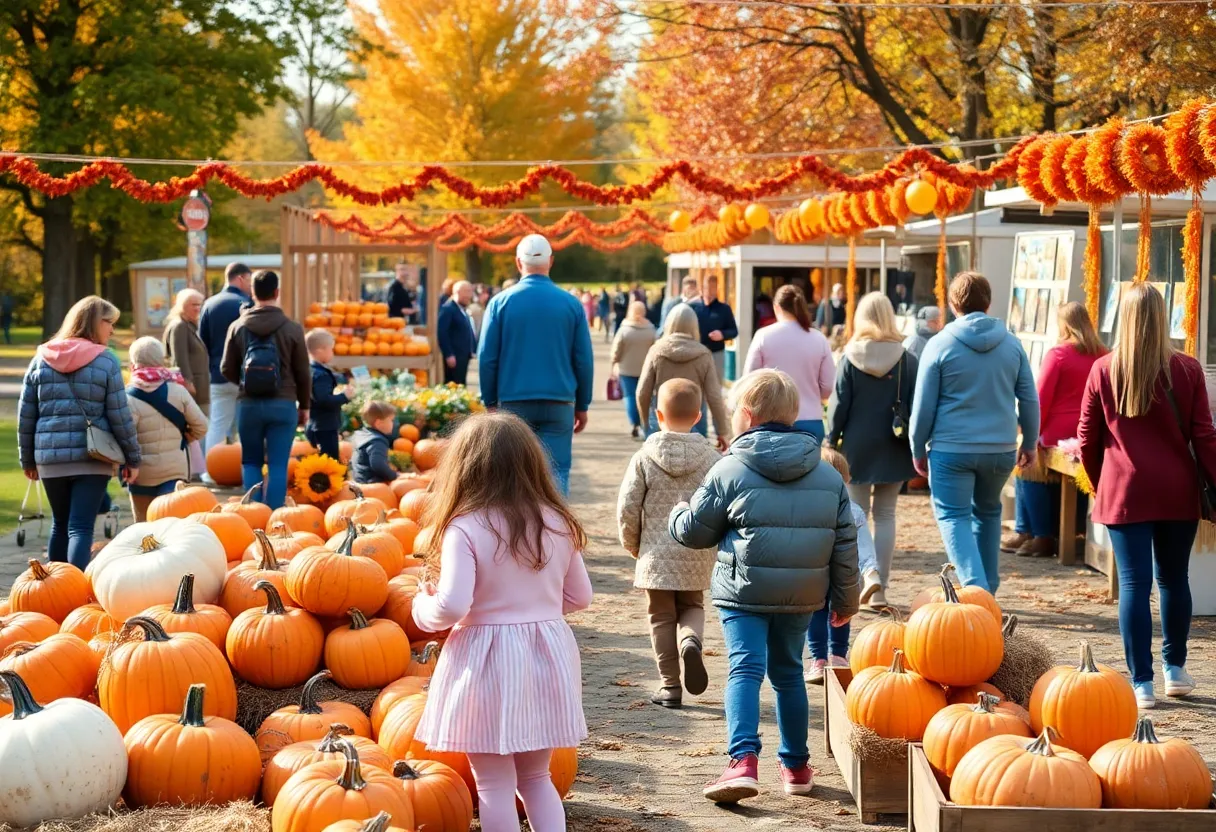 Families enjoying activities at Central Florida Fall Festival