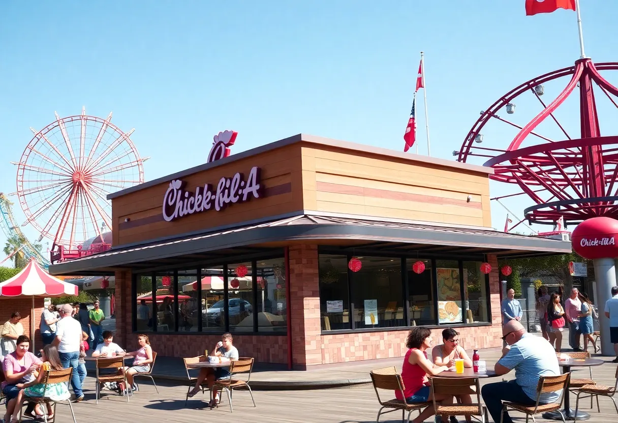 Chick-fil-A restaurant at SeaWorld Orlando theme park