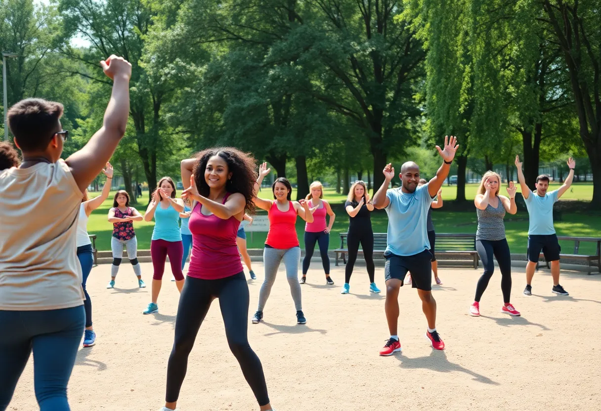 Participants in a fitness class at the LGBT+ Center Orlando