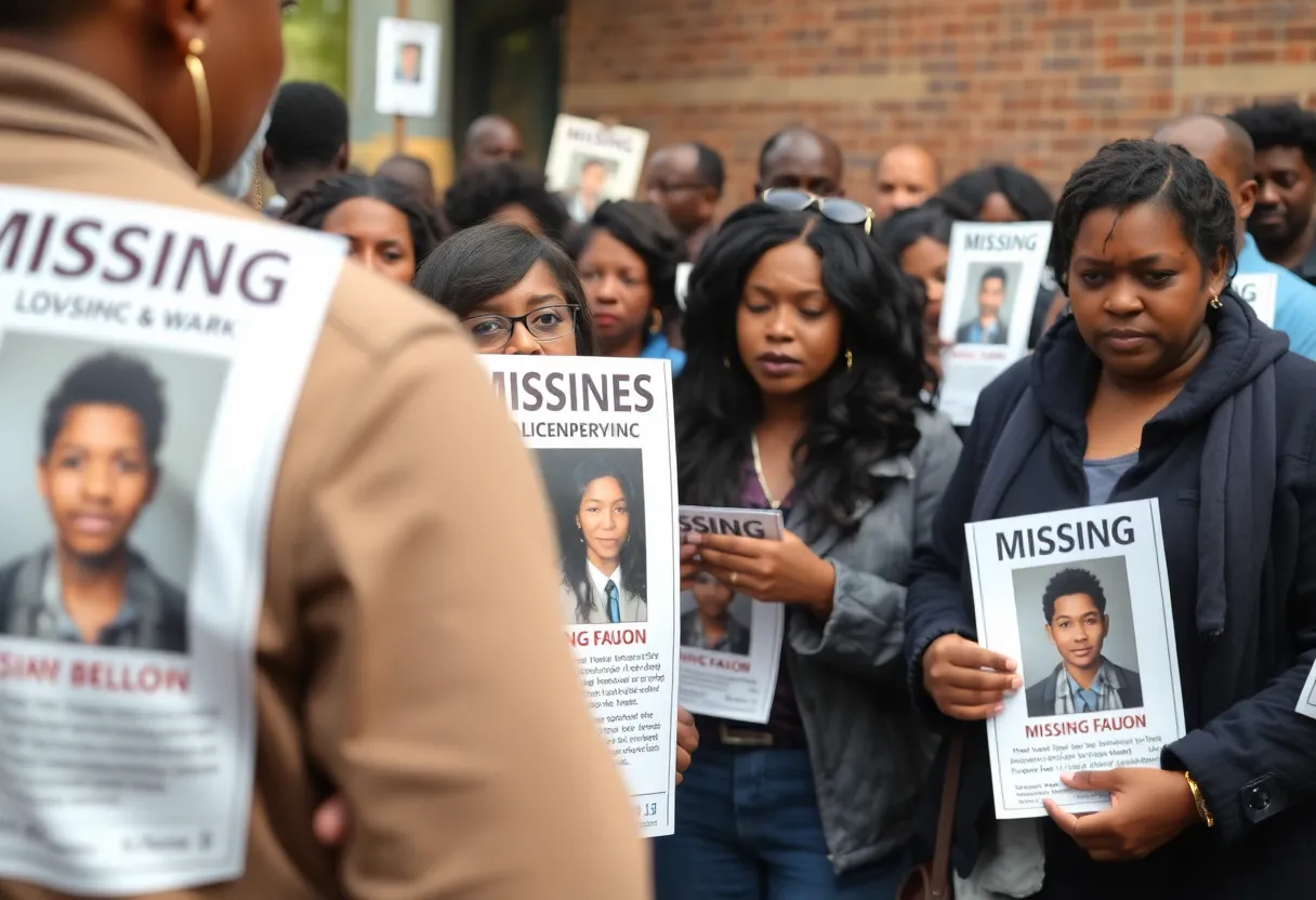Community gathering for missing person awareness