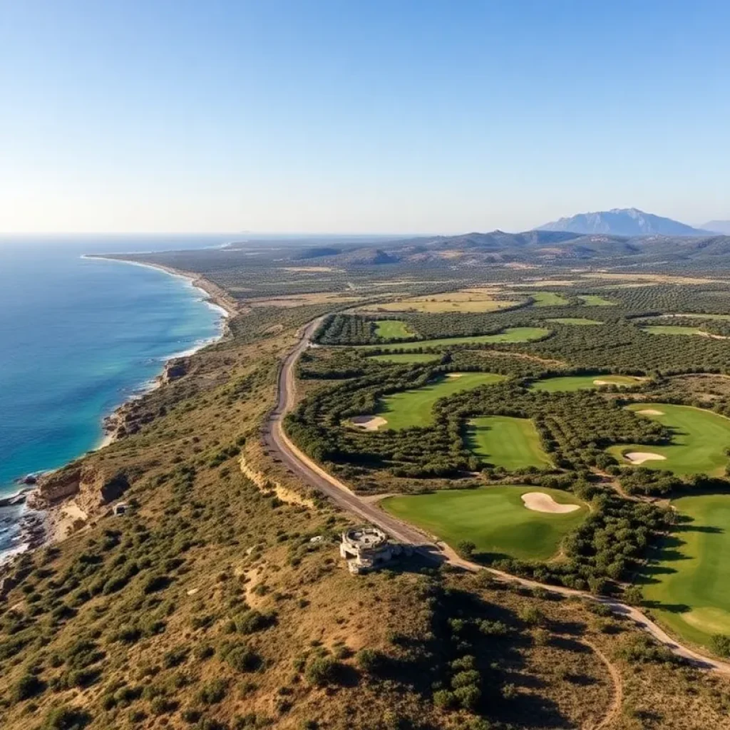 Stunning golf course at Costa Navarino resort in Greece
