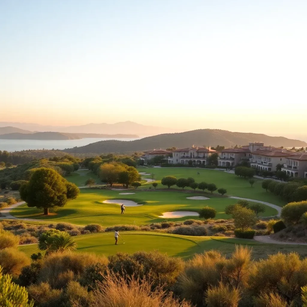 Stunning view of Costa Navarino Golf Resort