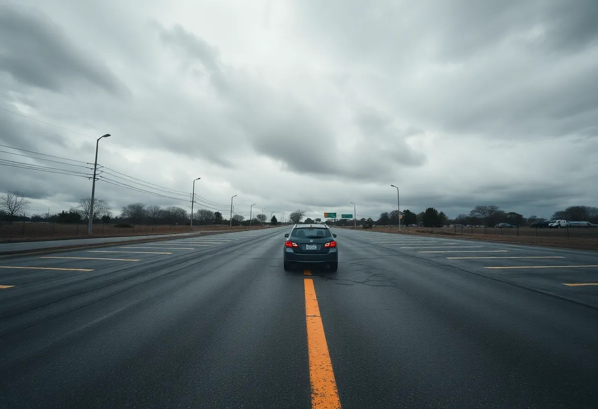 Scene of a road rage incident in DeLand, Florida