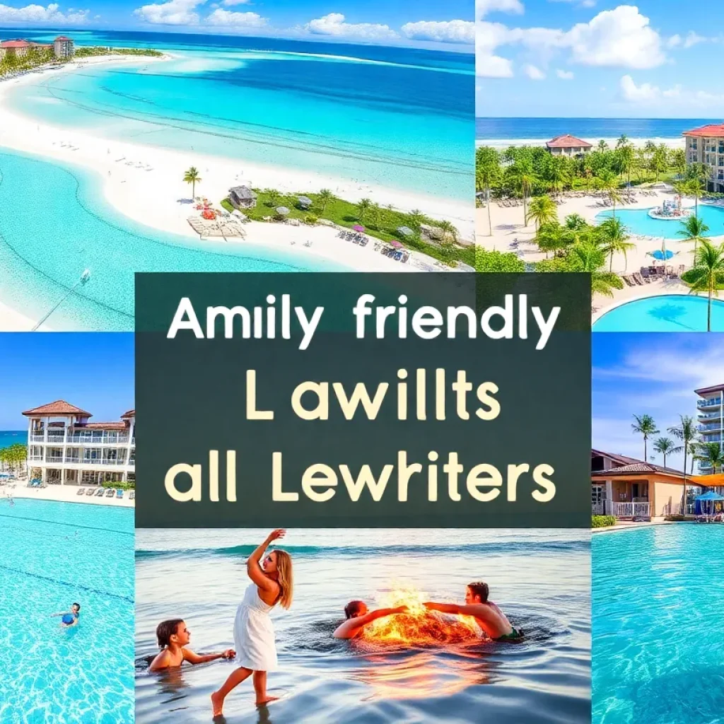 A collage of various family-friendly all-inclusive resorts in Florida