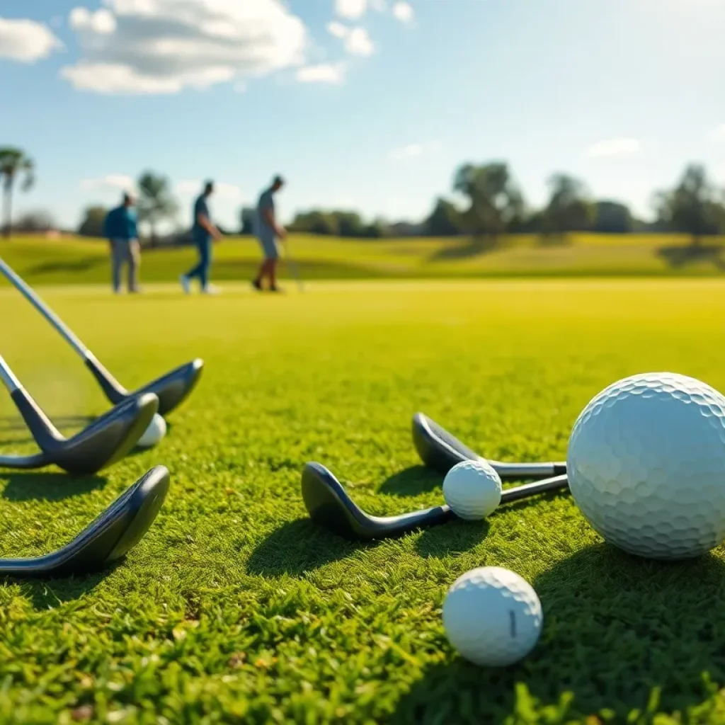 Innovative golf equipment showcasing smart technology and eco-friendly materials