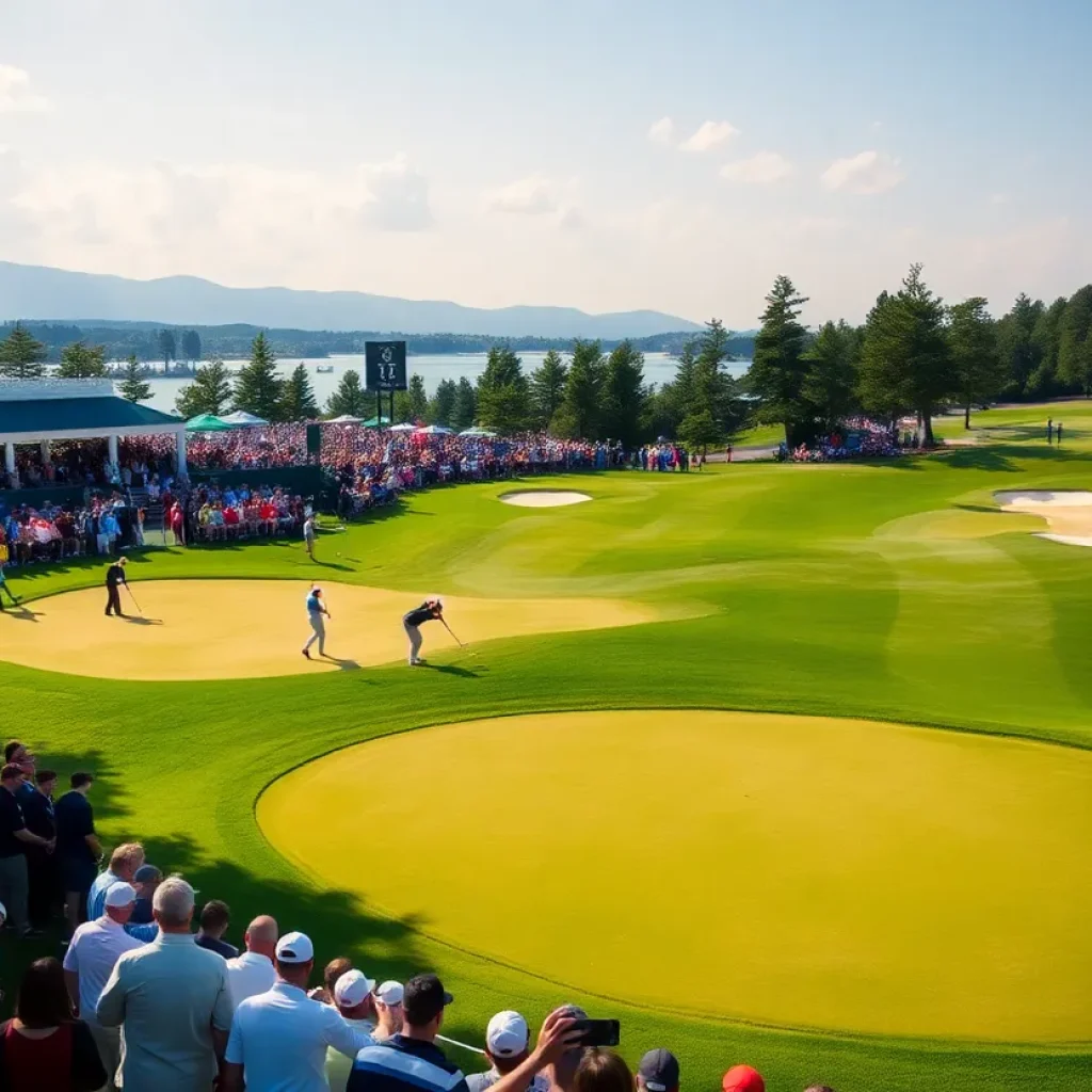 Golf course affected by wildfires