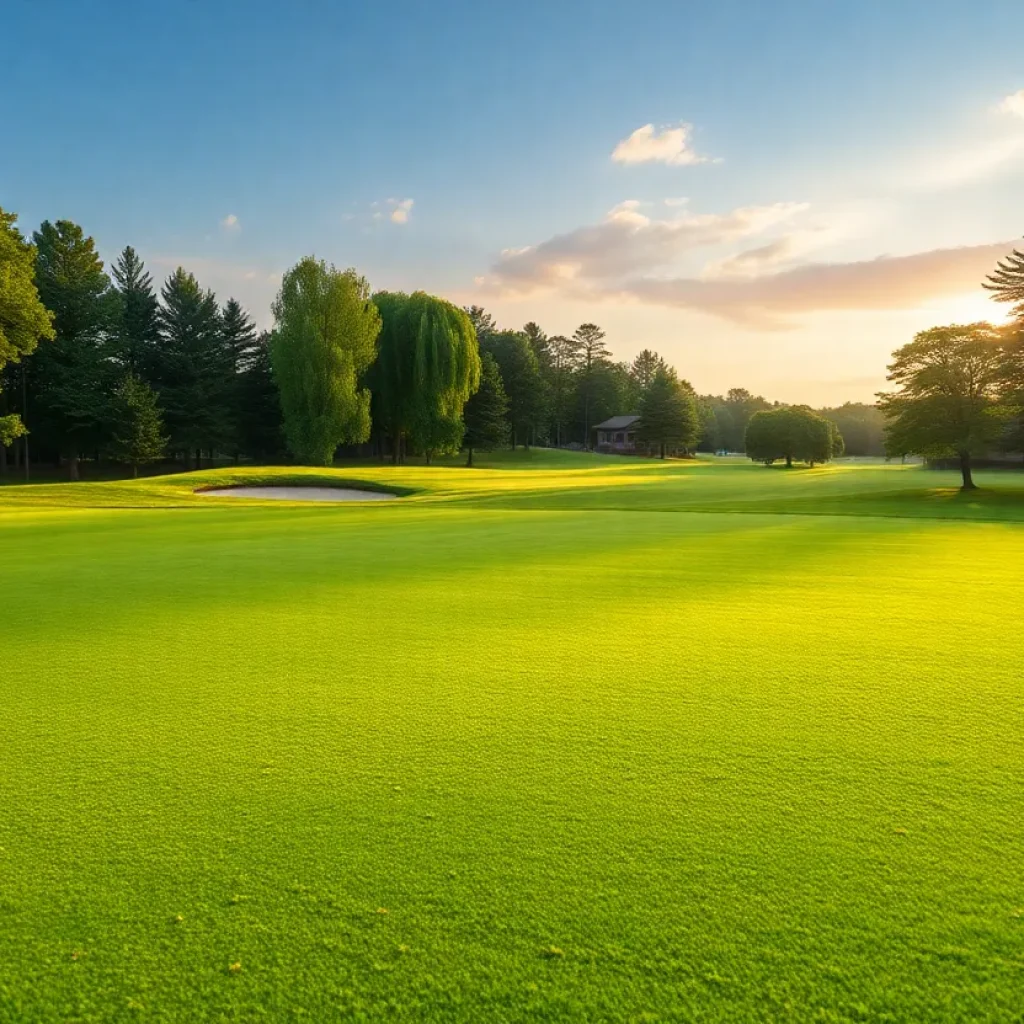 Close-up view showcasing the beauty of a lush golf course
