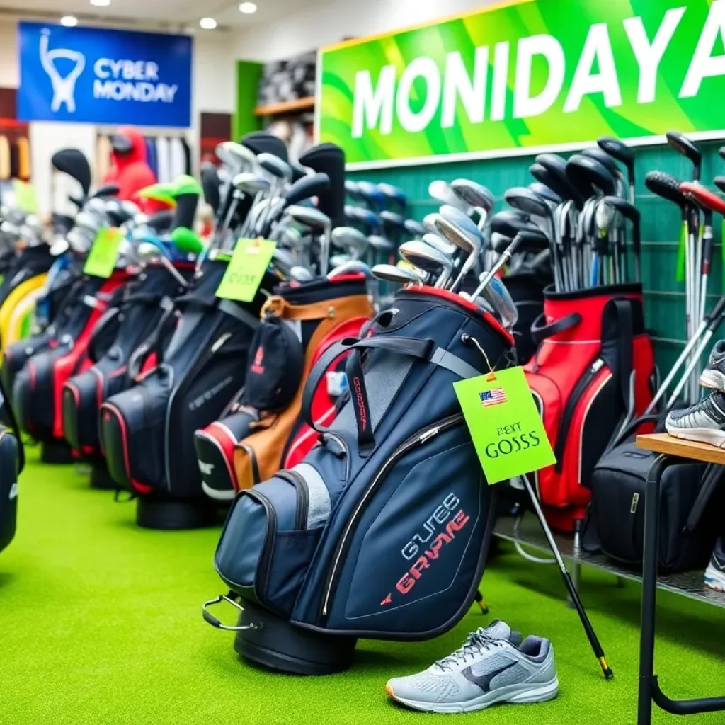 Various golf equipment on sale during Cyber Monday