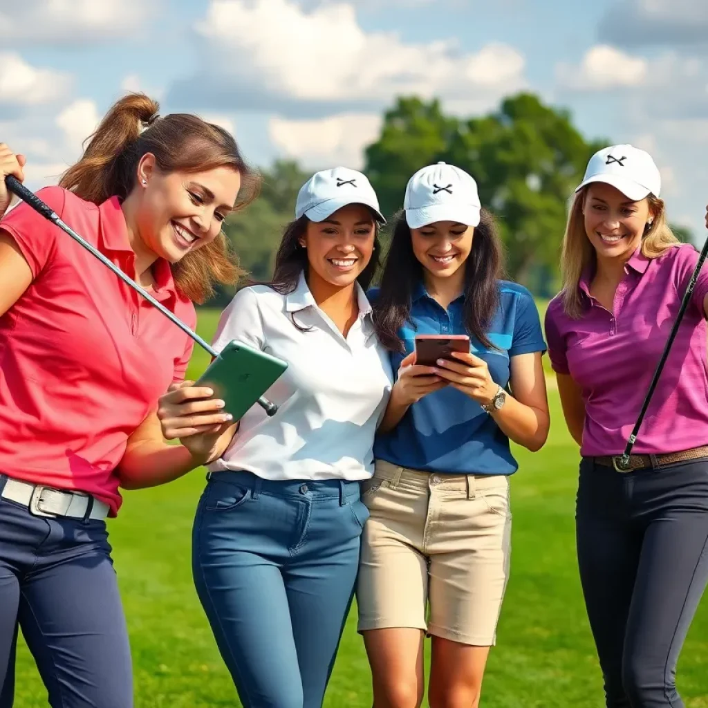 Illustration depicting the journey from golf to digital media.