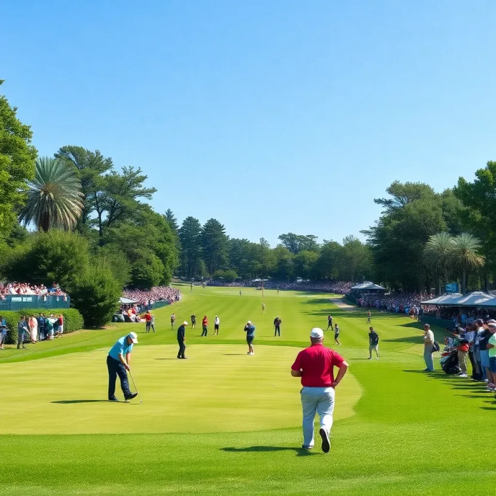 Collage of major golf tournaments in 2025