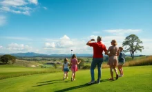 A group of non-golfers enjoying activities on a golf trip