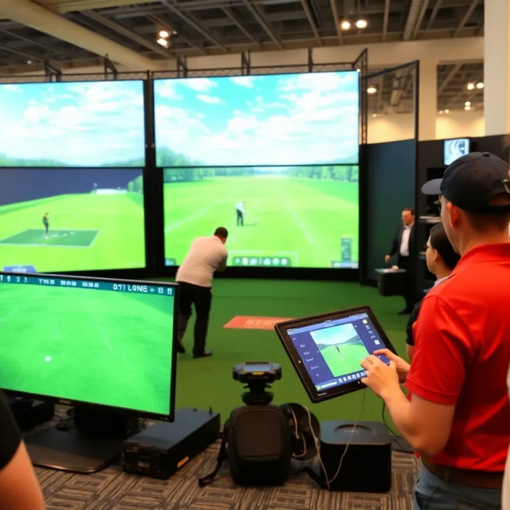 GOLFJOY booth showcasing innovative golf products at the PGA Show