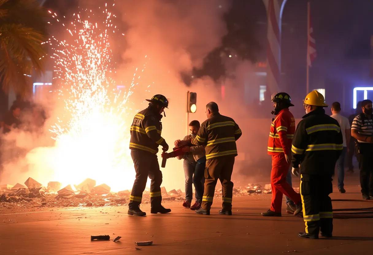 Aftermath of Honolulu Fireworks Explosion