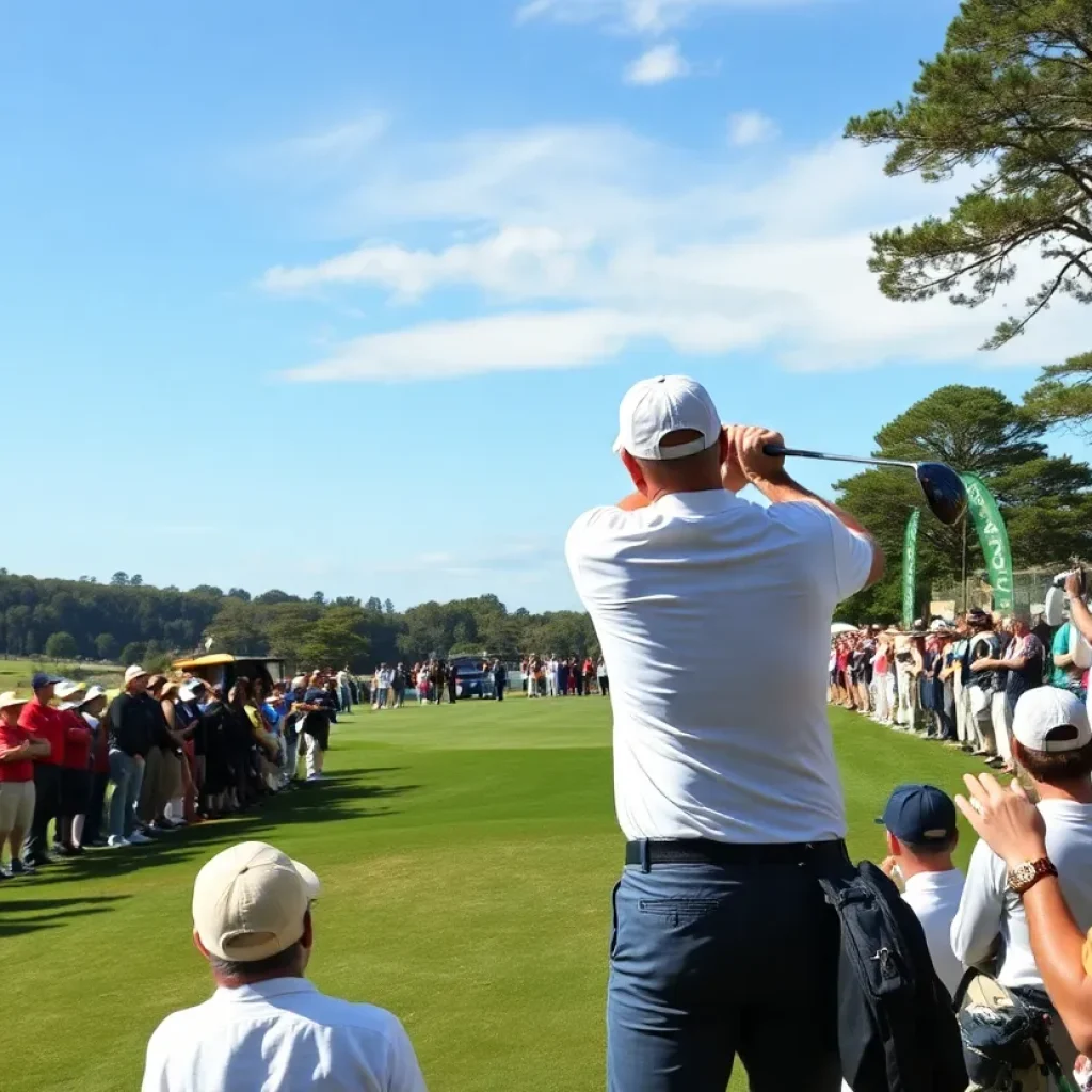 Golfers competing at the International Series India