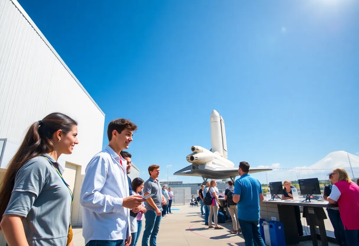 Students conducting research at Kennedy Space Center