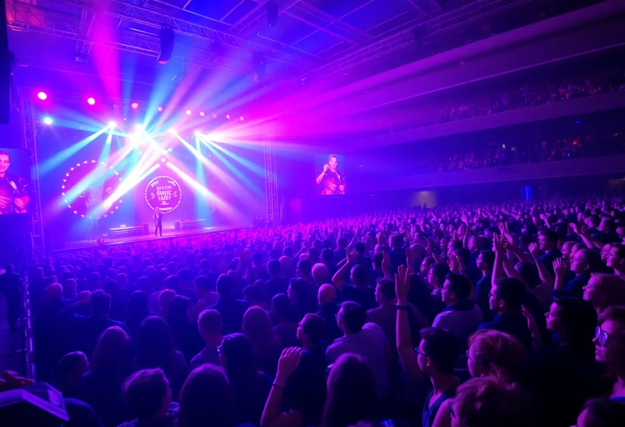 Audience enjoying a pop concert in Orlando
