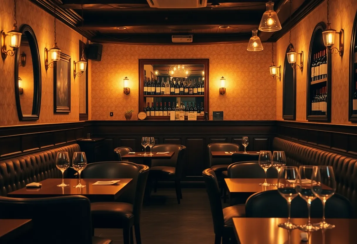 Cozy interior of Lorelei Wine Bar in Orlando