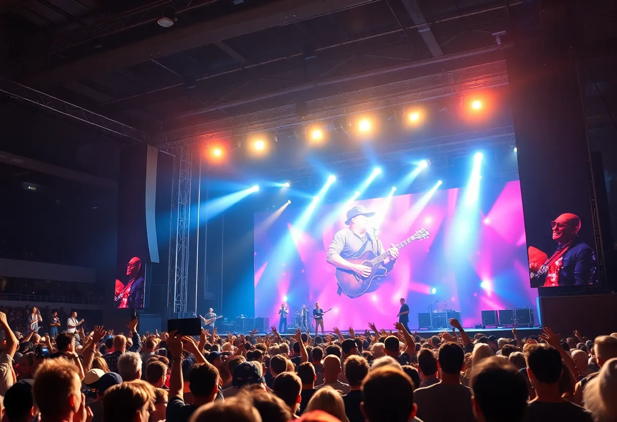 Crowd enjoying a Luke Bryan concert in Orlando