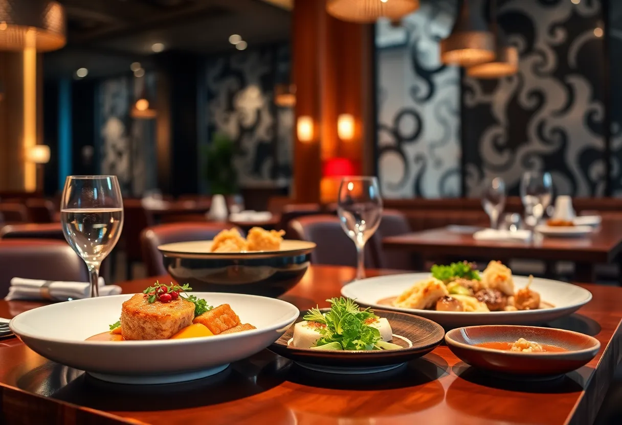 Various dishes from Michelin-recognized restaurants in Orlando