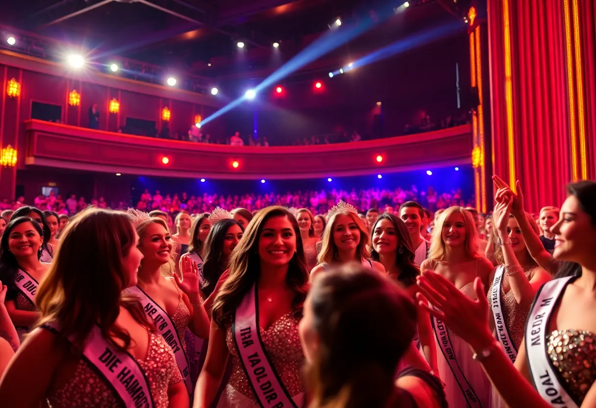 Miss America 2025 contestants performing on stage in Orlando