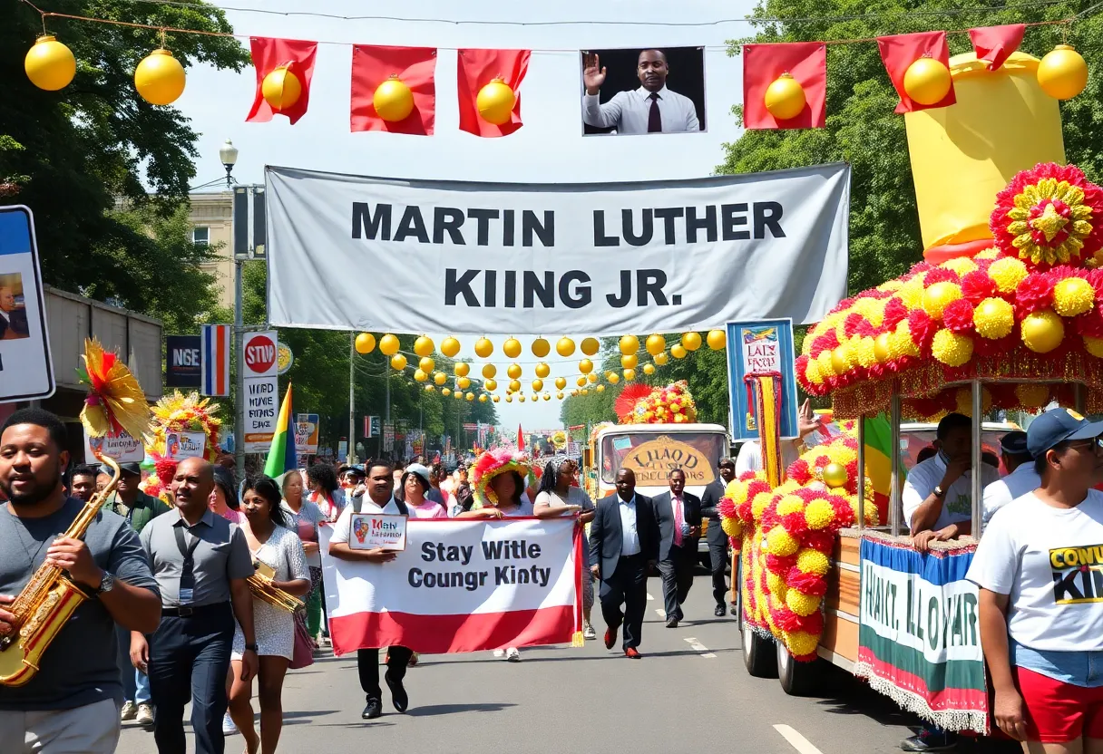 2025 Downtown Orlando Martin Luther King Jr. Parade with colorful floats